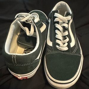 Dark forest green suede vans